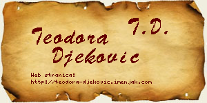 Teodora Đeković vizit kartica
